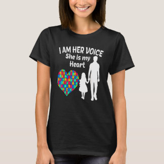 私は彼女の声彼女は私のハート自閉症の意識D Tシャツ