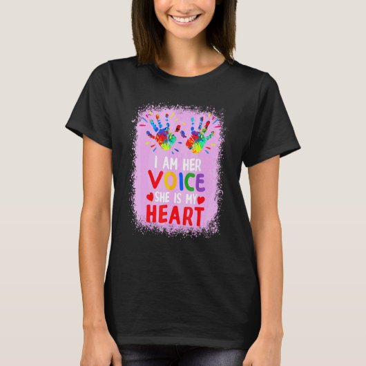 私は彼女の声彼女は私の心の自閉症の意識である Tシャツ (正面)