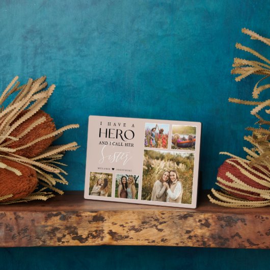 私は彼女の妹の写真コラージュと呼ばれる英雄を持っている フォトプラーク (側面)