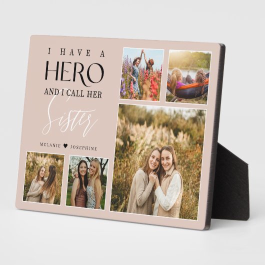 私は彼女の妹の写真コラージュと呼ばれる英雄を持っている フォトプラーク (側面)