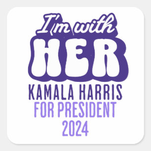 私は彼女の文字カマラハリス大統領2024に所属している スクエアシール