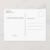 私は彼女の最初のペットモダンの写真の犬の婚約を愛した インビテーションポストカード (裏面)