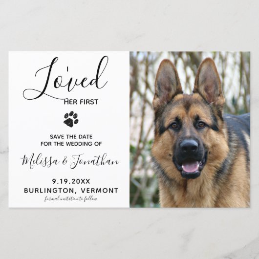 私は彼女の最初の犬の結婚式を愛した日付予算を除く (正面)