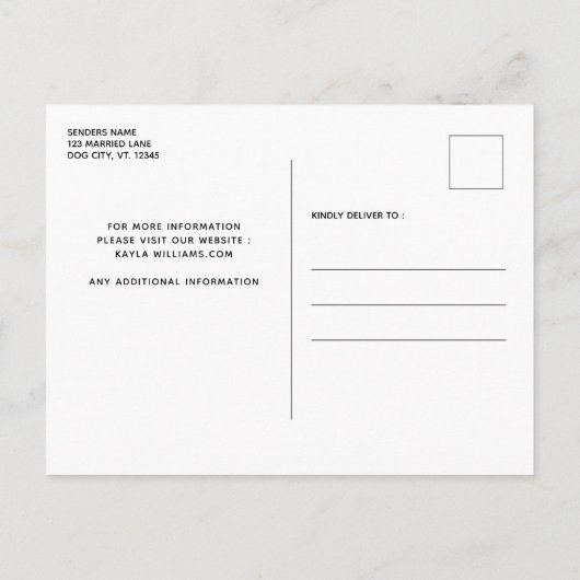 私は彼女の最初の素朴ペットの写真結婚犬のアンを愛した 案内ポストカード (裏面)