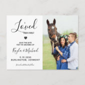 私は彼女の最初の馬モダンの写真を愛した日付以外 案内ポストカード (正面)