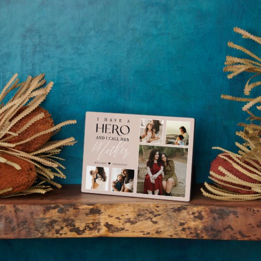 私は彼女の母の写真コラージュと呼ばれる英雄を持っている フォトプラーク (側面)