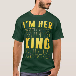 私は彼女の王おもしろい夫妻夫婦ボーイフレンド Tシャツ