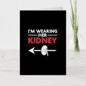 私は彼女の腎臓臓臓臓臓移植手術を受けている 箔グリーティングカード (正面)