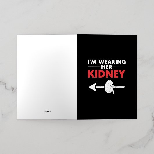 私は彼女の腎臓臓臓臓臓移植手術を受けている 箔グリーティングカード (外側レイダウン)
