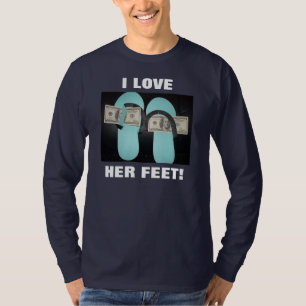 私は彼女の足が好き! Tシャツ