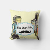 私は彼女のMr.マスタード黄色ひげフローラ枕 クッション (正面)