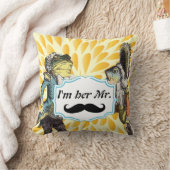 私は彼女のMr.マスタード黄色ひげフローラ枕 クッション (ブランケット)