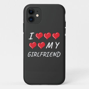 私は彼女のTシャツが大好きです iPhone 11 ケース