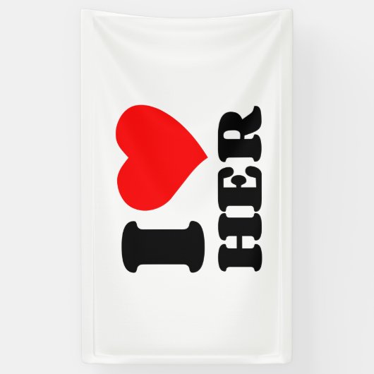 私は彼女を愛している 横断幕 (縦)