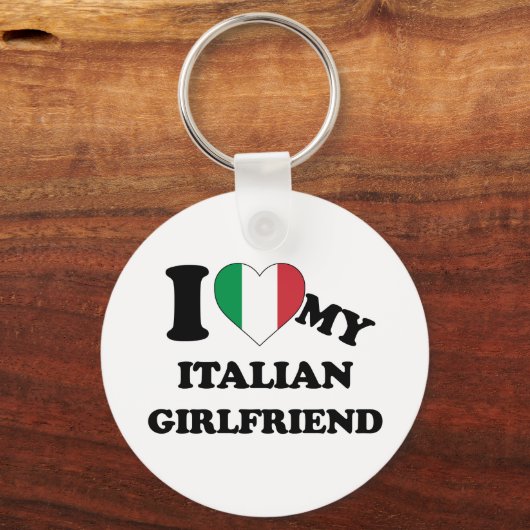 私は彼女を愛しイタリアンている キーホルダー (正面)