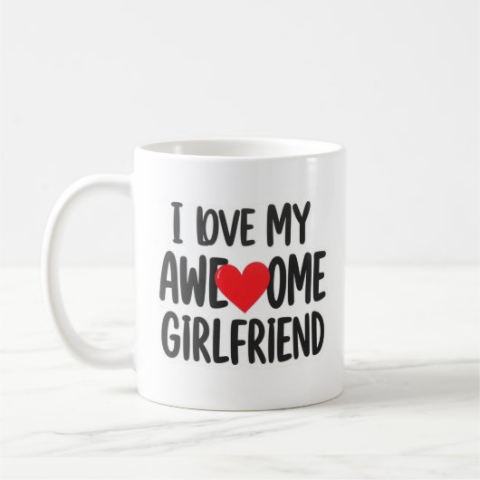 私は彼女を愛し素晴らしている コーヒーマグカップ (左)