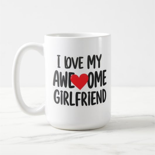 私は彼女を愛し素晴らしている コーヒーマグカップ (左)