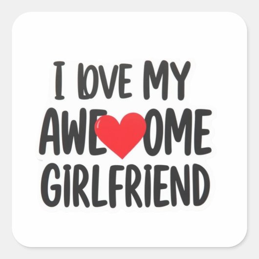 私は彼女を愛し素晴らしている スクエアシール (正面)