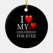私は彼女を永遠に愛している セラミックオーナメント (正面)