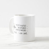 私は彼女意欲を起こはインスパイア私だ コーヒーマグカップ (正面左)