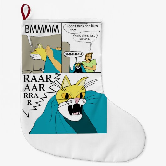 私は彼女考えが好きではない ラージクリスマスストッキング (正面)