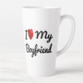 私は彼氏かわいい黒文字 カフェラテマグ (右)