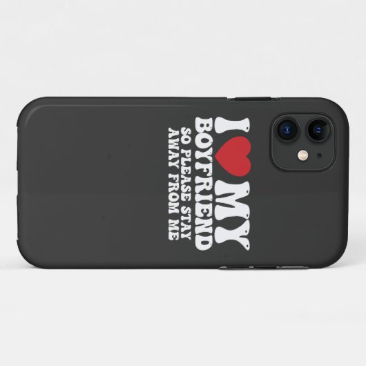 私は彼氏が大好きだから私から遠くにとどまって Case-Mate iPhoneケース (裏面(横))