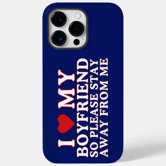 私は彼氏が大好きだから私から遠くにとどまって Case-Mate iPhoneケース (裏面)