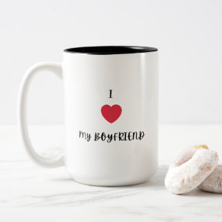 私は彼氏が大好きだ ツートーンマグカップ