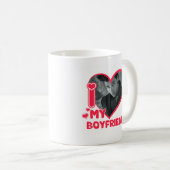 私は彼氏が大好きカスタムハート写真かわいい コーヒーマグカップ (正面右)