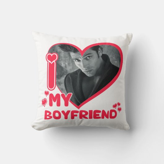 私は彼氏が大好きカスタムフォトギフト可愛い クッション (正面)