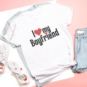 私は彼氏が大好きカワイバレンタインデーのプレゼント Tシャツ