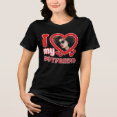 私は彼氏が大好きパーソナライズされた トライブレンドTシャツ (正面)