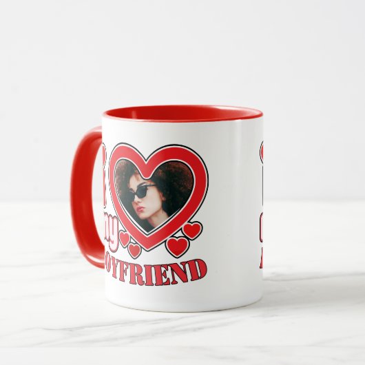 私は彼氏が大好きパーソナライズされた マグカップ (正面左)