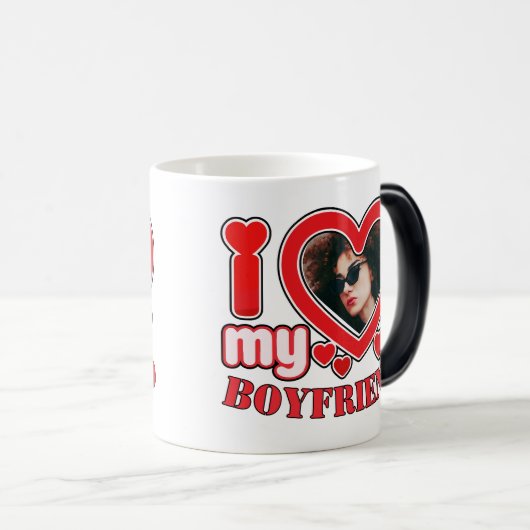 私は彼氏が大好きパーソナライズされた モーフィングマグカップ (正面右)