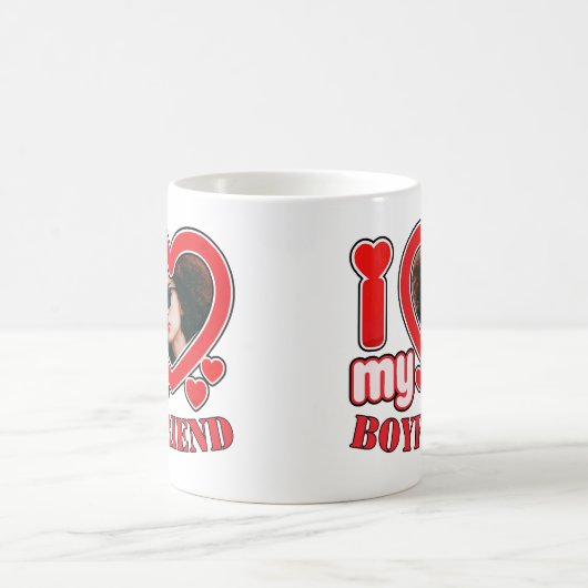 私は彼氏が大好きパーソナライズされた モーフィングマグカップ (中央)