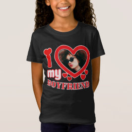 私は彼氏が大好きパーソナライズされた Tシャツ