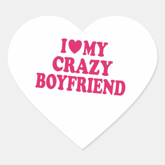 私は彼氏が大好熱狂するき ハートシール (正面)