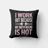 私は彼氏が熱いので気が付おもしろいく クッション (正面)