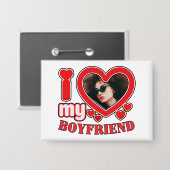 私は彼氏のトレンディーギフトおもしろいが大好き 缶バッジ (正面/裏面)