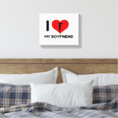 私は彼氏のハートが大好き キャンバスプリント (インサイチュ (寝室))