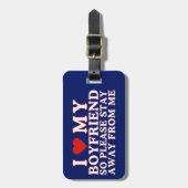 私は彼氏のバレンタインデーが大好きだ。 ラゲッジタグ (正面縦)