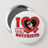 私は彼氏ガールフレンドが大好カスタムき 缶バッジ (正面&裏面)