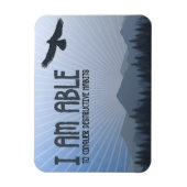 「私は征服できる」モチベーション確認フレックス マグネット (縦)