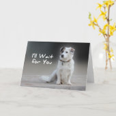 私は待っています カード (黄色い花)