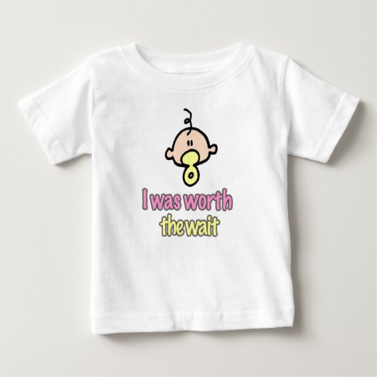 私は待つ価値があった ベビーTシャツ (正面)
