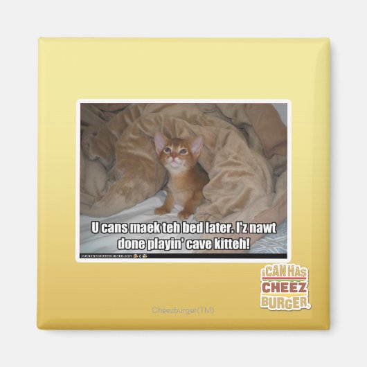 私は後でベッドを作ることができる。 マグネット (正面)