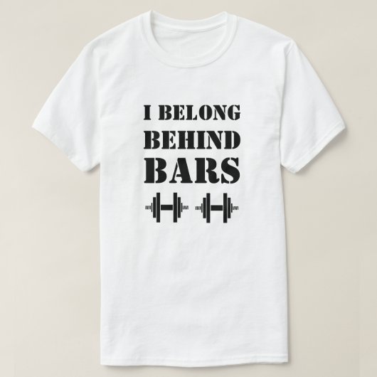 私は後ろのバーおもしろいトレーニング引用文 Tシャツ (デザイン正面)