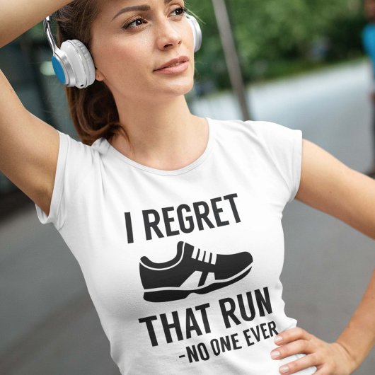 私は後悔してい走る Tシャツ