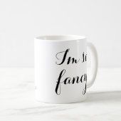 私は従ってファンシーでおもしろいでガーリーな白黒の上品あります コーヒーマグカップ (正面右)